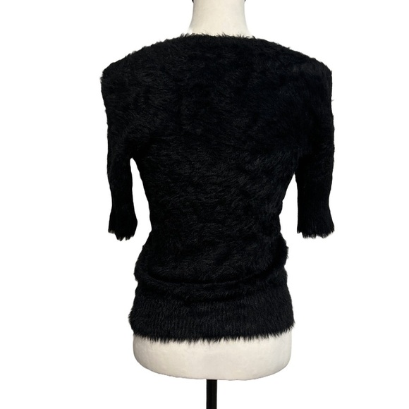 Anthropologie Knitted & Knotted Black Faux Knit Sweater. Like new! S - Picture 3 of 11